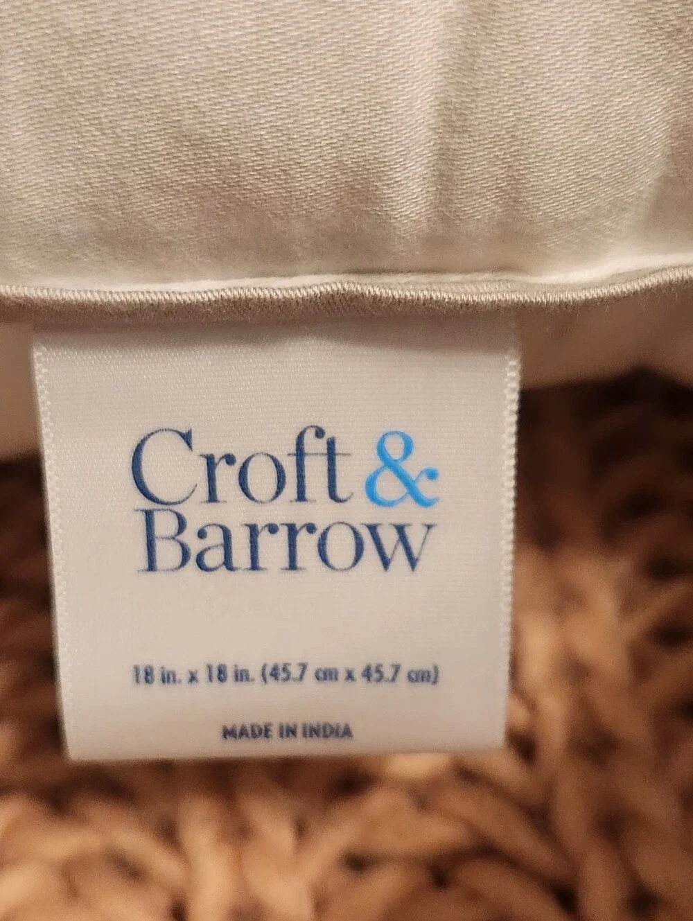 Decorative Throw Pillow Set in Beige and White - Croft & Barrow